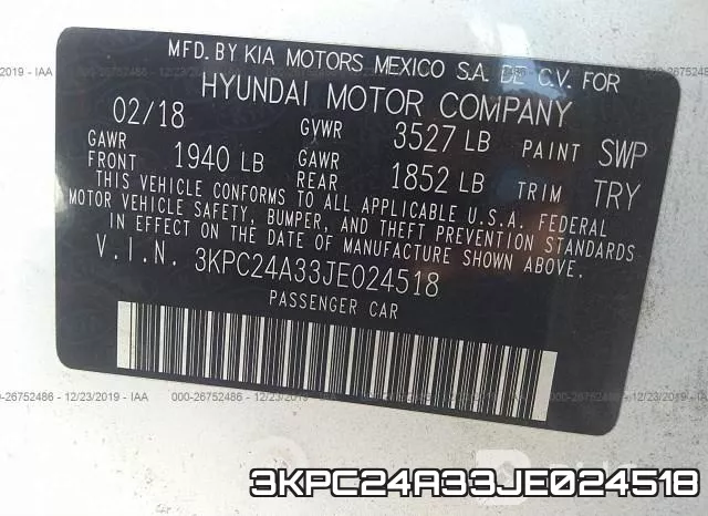 3KPC24A33JE024518 фото 10