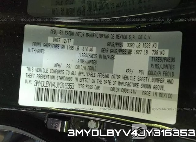 3MYDLBYV4JY316353 фото 10