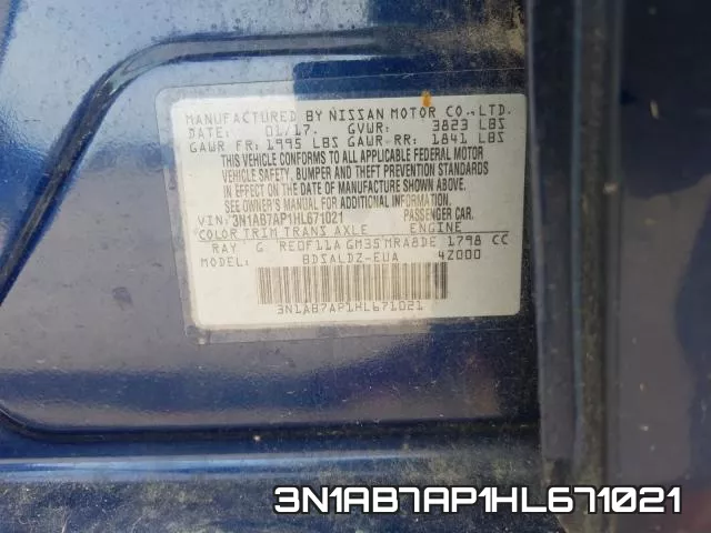 3N1AB7AP1HL671021 фото 2