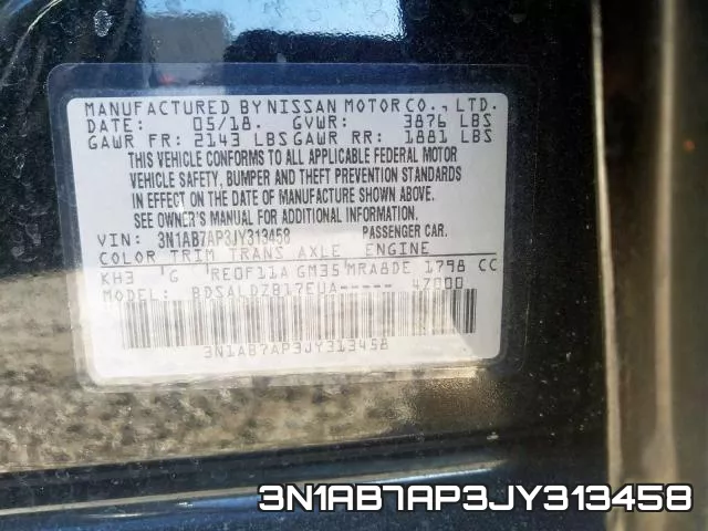 3N1AB7AP3JY313458 фото 2