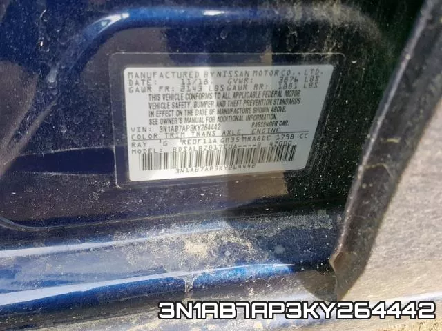 3N1AB7AP3KY264442 фото 2