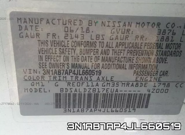 3N1AB7AP4JL660519 фото 10