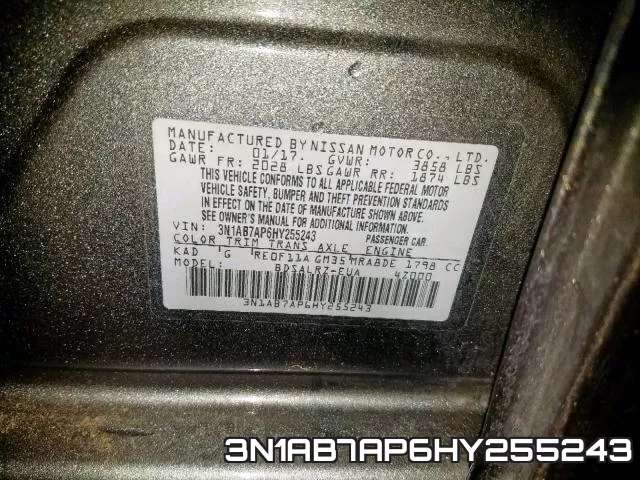 3N1AB7AP6HY255243 фото 2