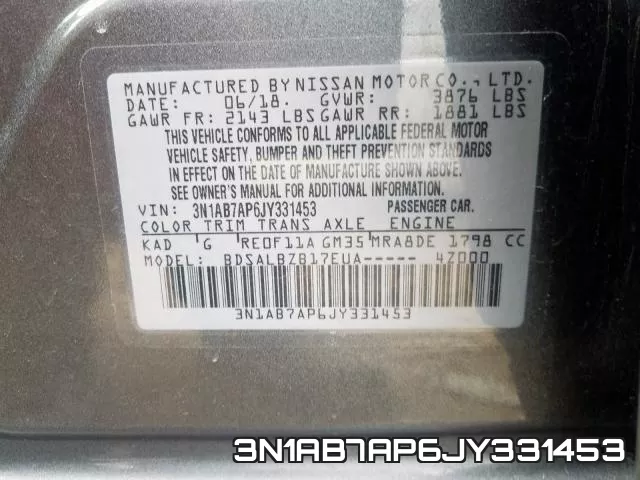 3N1AB7AP6JY331453 фото 2