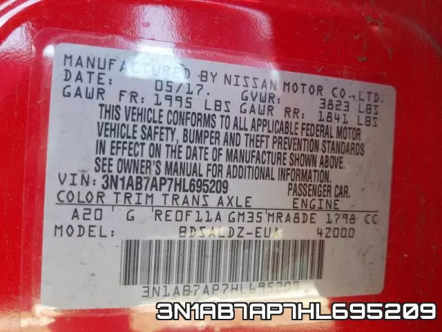 3N1AB7AP7HL695209 фото 2