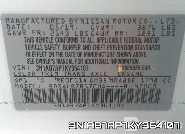 3N1AB7AP7KY364107 фото 10