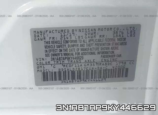 3N1AB7AP9KY446629 фото 10