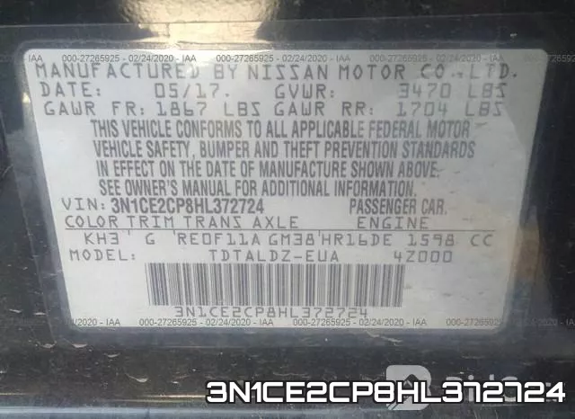 3N1CE2CP8HL372724 фото 10