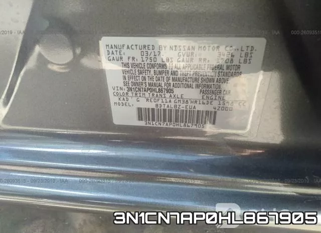 3N1CN7AP0HL867905 фото 10