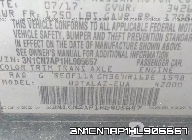 3N1CN7AP1HL905657 фото 10