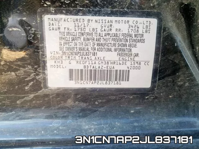 3N1CN7AP2JL837181 фото 2