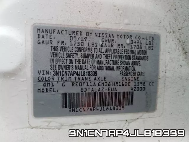 3N1CN7AP4JL818339 фото 2