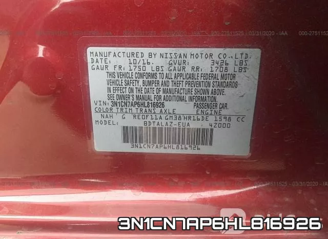 3N1CN7AP6HL816926 фото 9