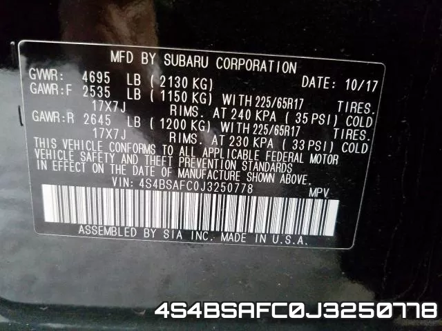 4S4BSAFC0J3250778 фото 2