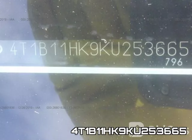 4T1B11HK9KU253665 фото 10