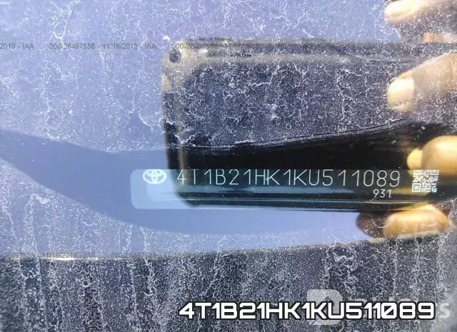 4T1B21HK1KU511089 фото 10