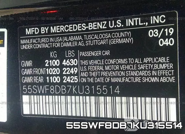 55SWF8DB7KU315514 фото 10