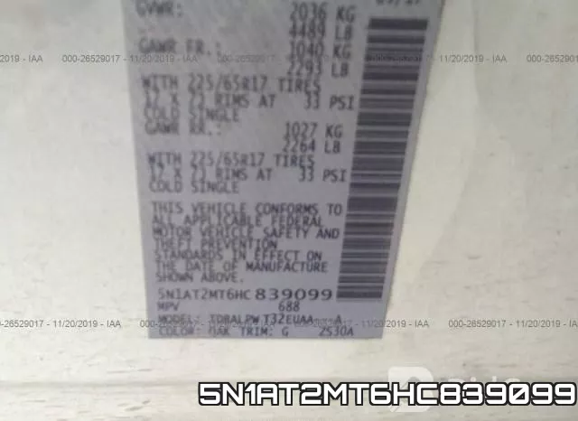 5N1AT2MT6HC839099 фото 10