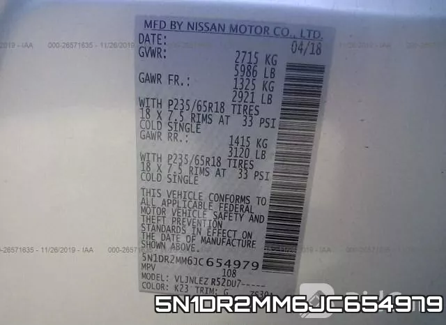 5N1DR2MM6JC654979 фото 10