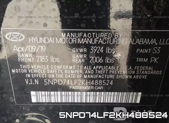 5NPD74LF2KH488524 фото 10
