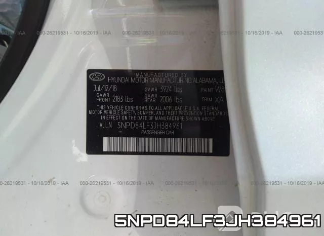 5NPD84LF3JH384961 фото 10