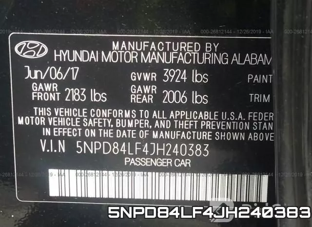 5NPD84LF4JH240383 фото 10