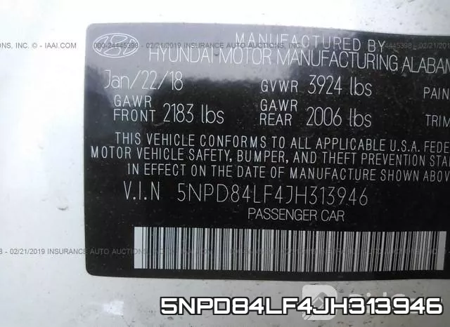 5NPD84LF4JH313946 фото 10