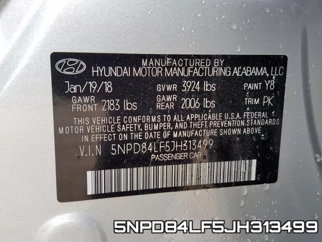 5NPD84LF5JH313499 фото 2
