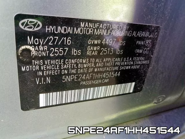 5NPE24AF1HH451544 фото 2