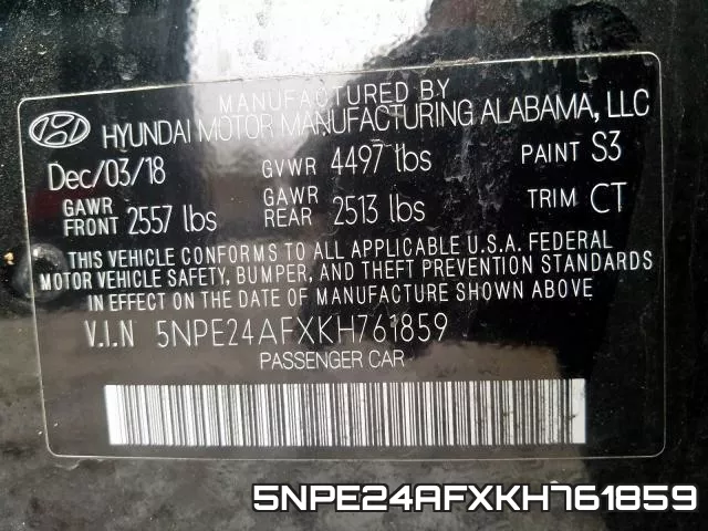 5NPE24AFXKH761859 фото 2