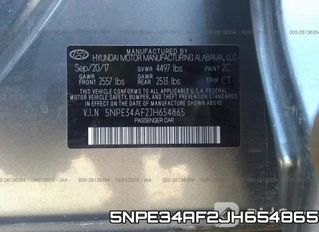 5NPE34AF2JH654865 фото 10