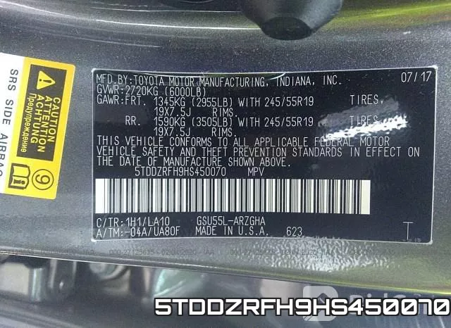 5TDDZRFH9HS450070 фото 10