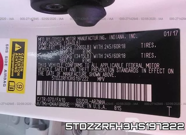 5TDZZRFH3HS197222 фото 10