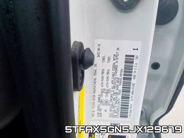 5TFAX5GN5JX129679 фото 2