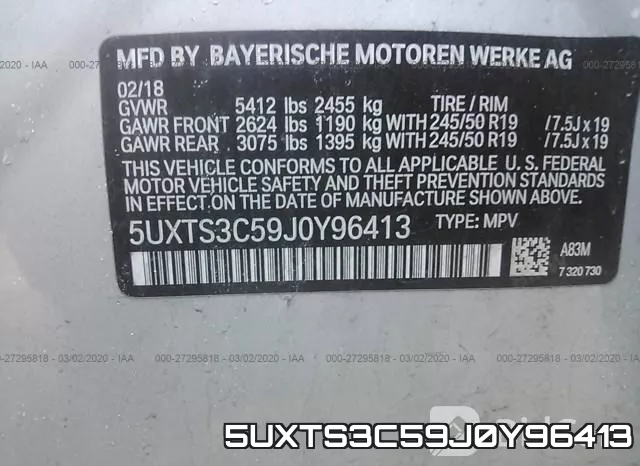 5UXTS3C59J0Y96413 фото 10