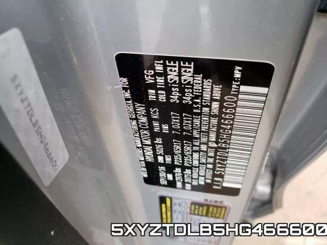 5XYZTDLB5HG466600 фото 2
