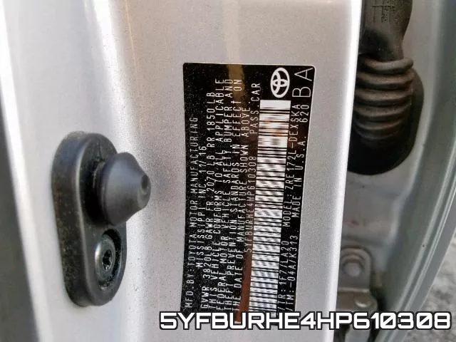 5YFBURHE4HP610308 фото 2