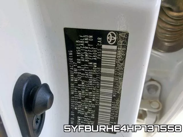 5YFBURHE4HP737558 фото 2