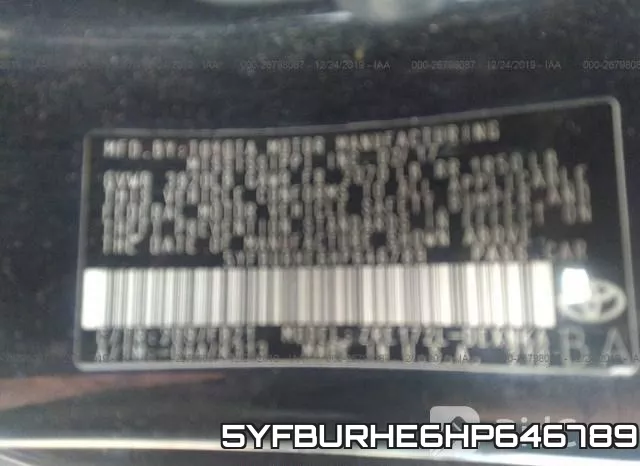 5YFBURHE6HP646789 фото 10