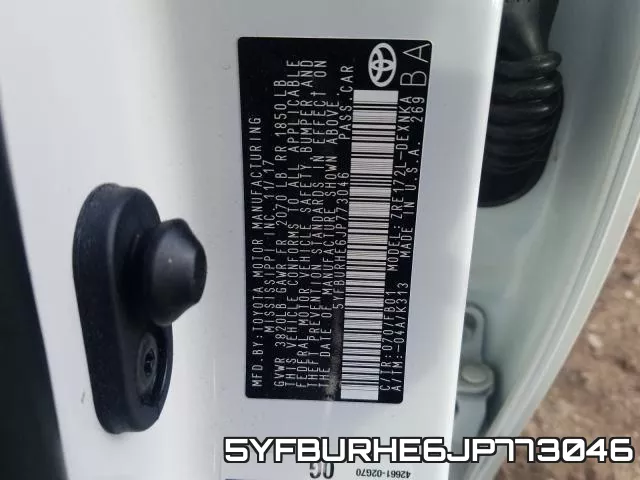 5YFBURHE6JP773046 фото 2
