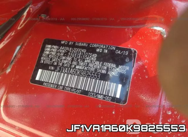 JF1VA1A60K9825553 фото 10