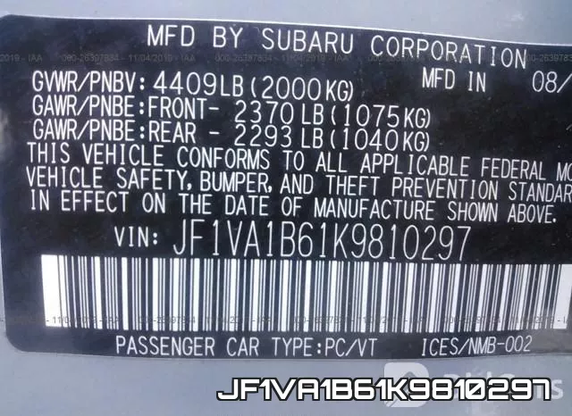 JF1VA1B61K9810297 фото 10
