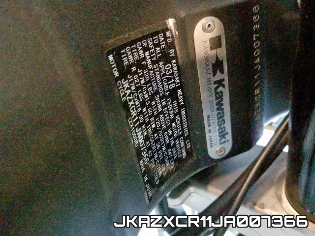 JKAZXCR11JA007366 фото 2