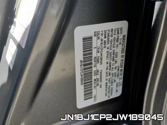 JN1BJ1CP2JW189045 фото 2