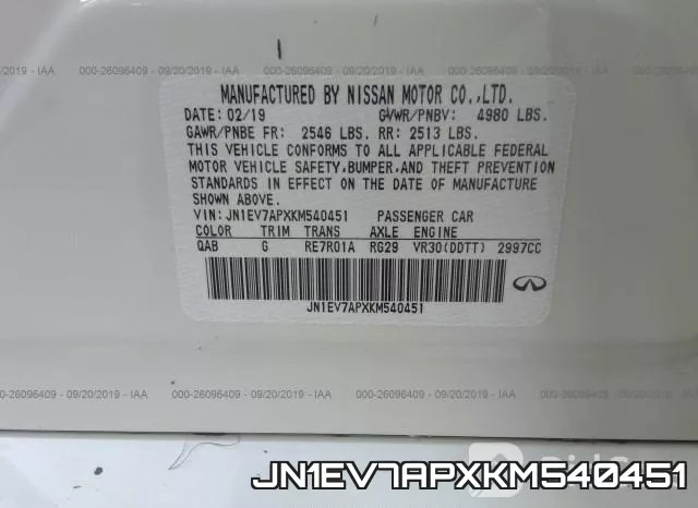 JN1EV7APXKM540451 фото 10
