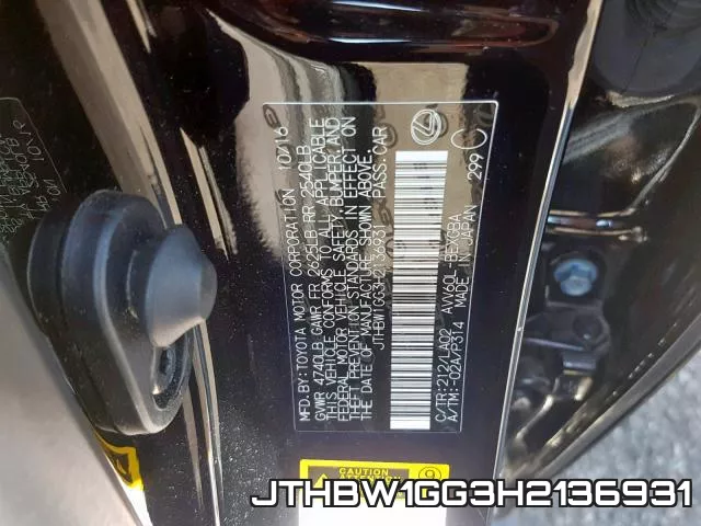 JTHBW1GG3H2136931 фото 2