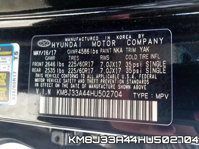 KM8J33A44HU502704 фото 2