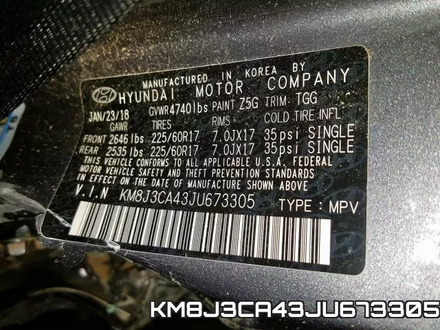 KM8J3CA43JU673305 фото 2