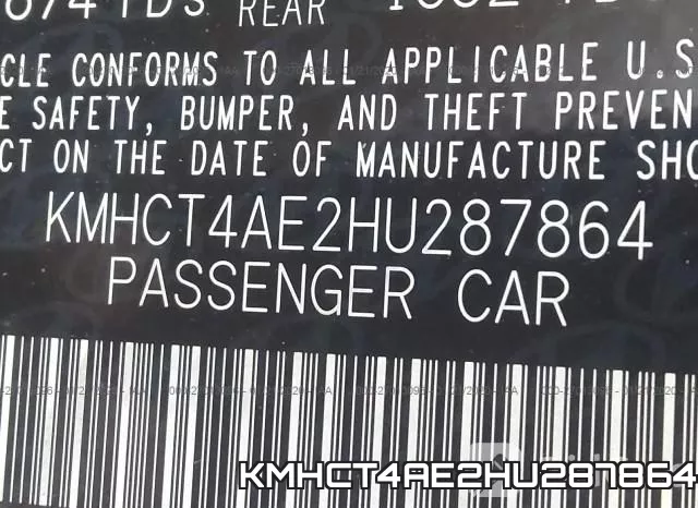 KMHCT4AE2HU287864 фото 10