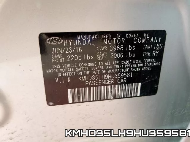 KMHD35LH9HU359581 фото 2